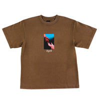 MATERIAL TEE - WASHED BROWN