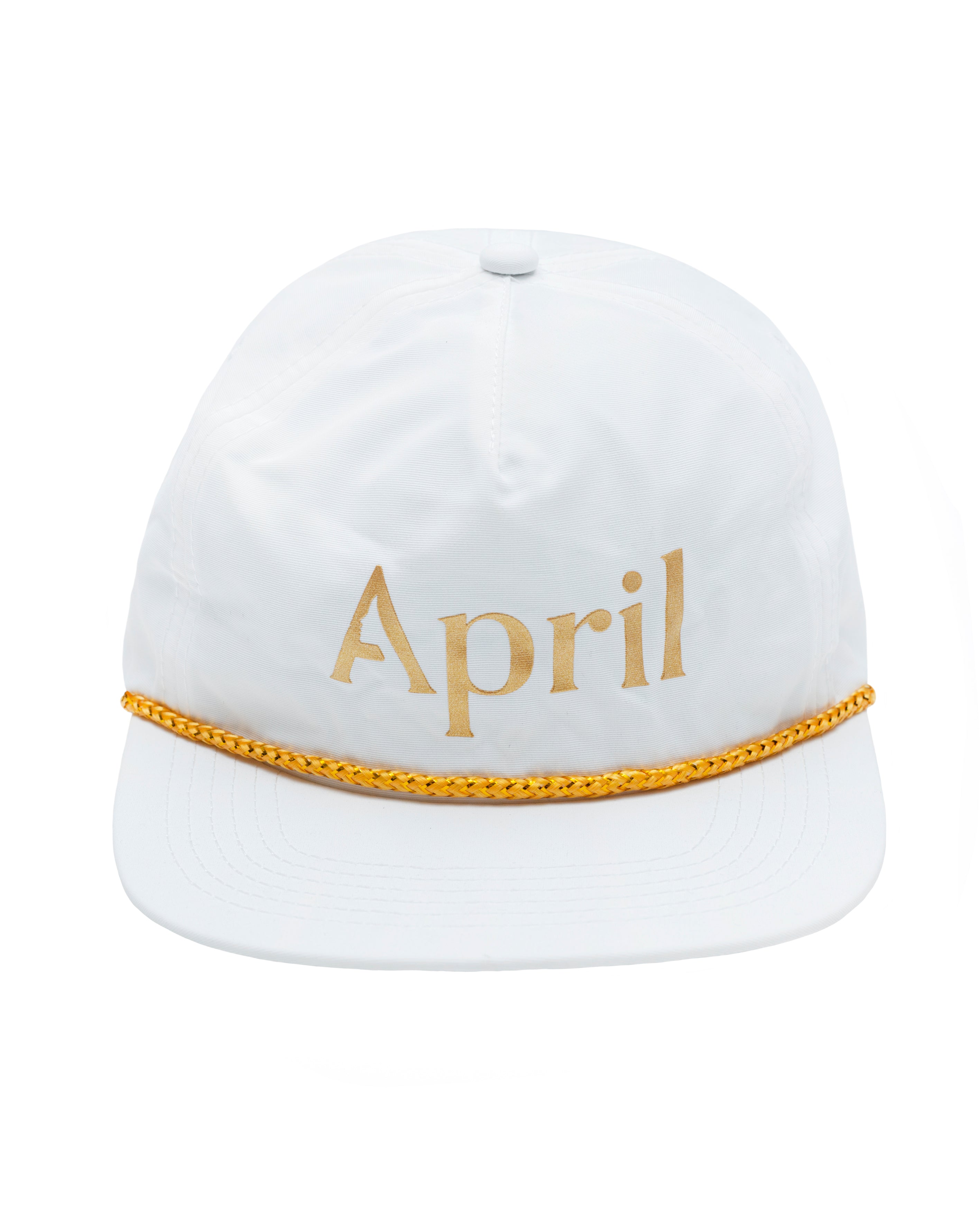 GOLDEN LOGO HAT - WHITE