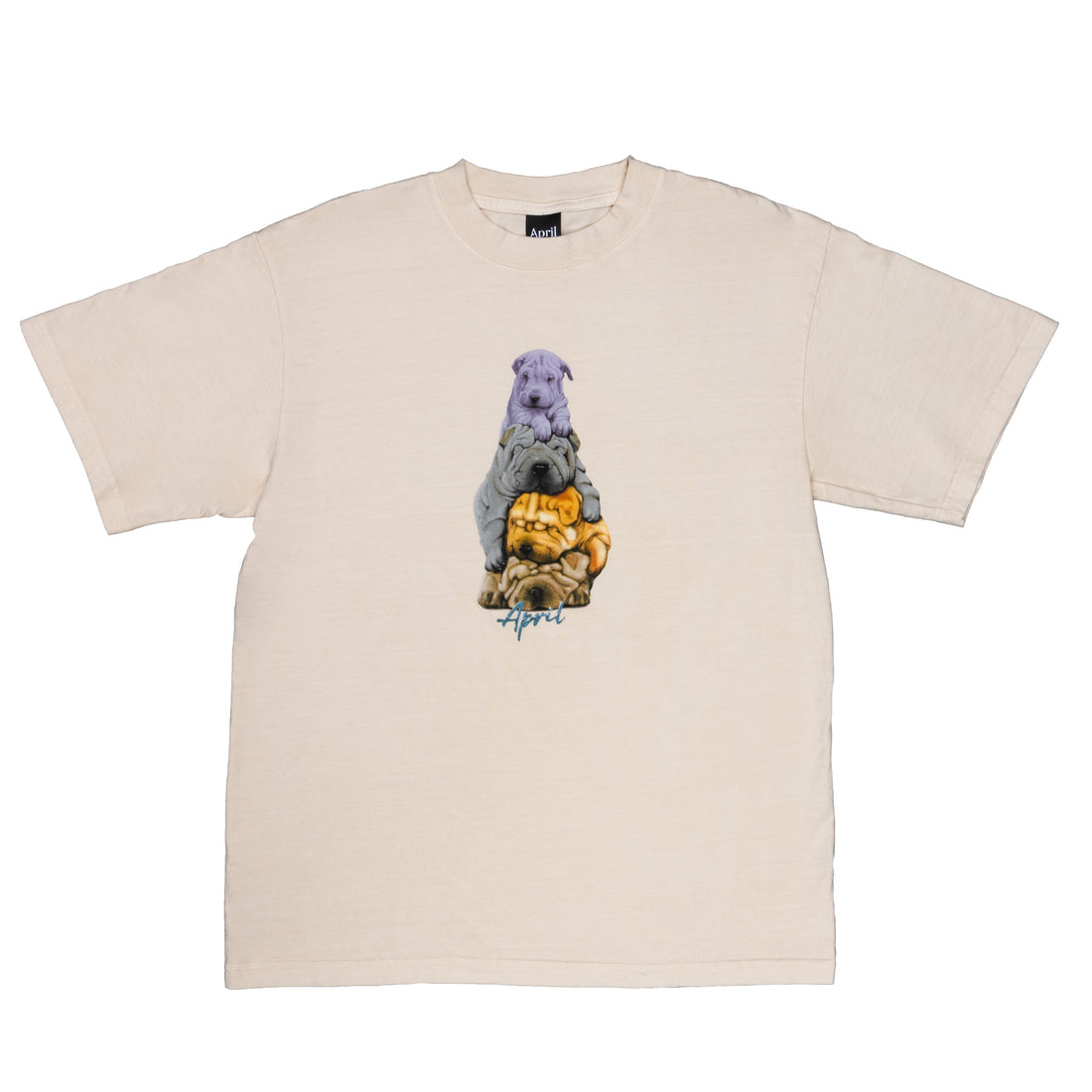 THE DOGS TEE - WASHED YELLOW