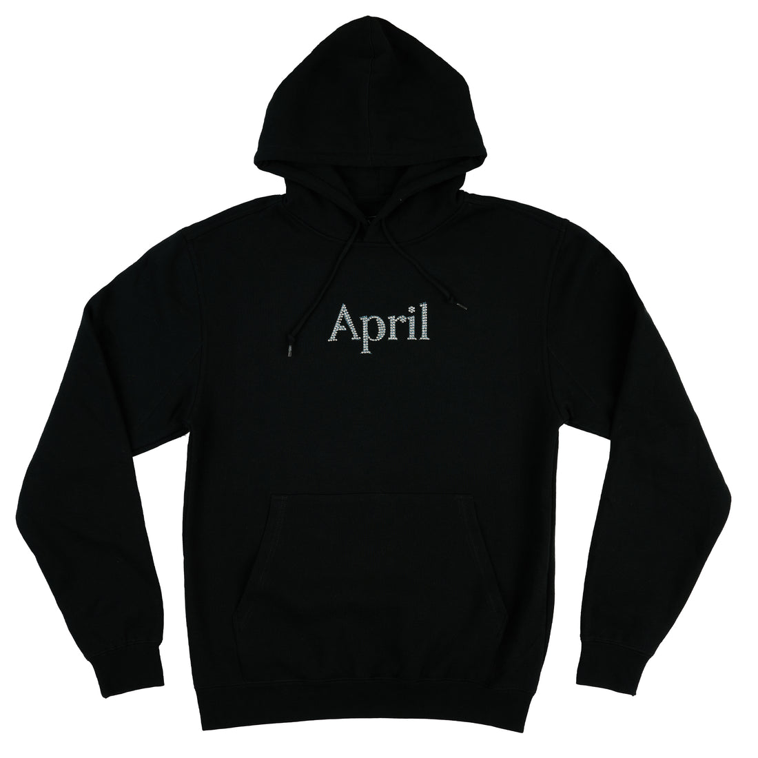 RHINESTONE HOODIE - BLACK
