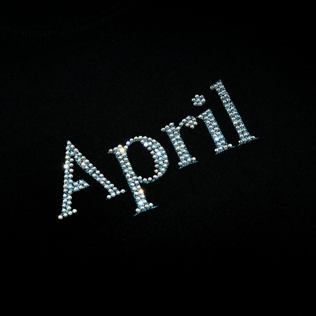 RHINESTONE HOODIE - BLACK