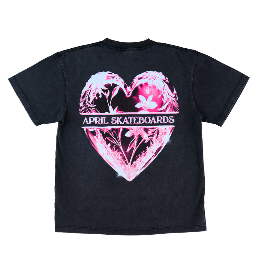 HEART TEE - VINTAGE BLACK