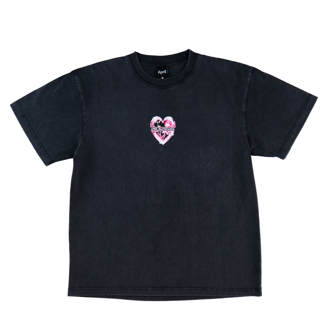HEART TEE - VINTAGE BLACK