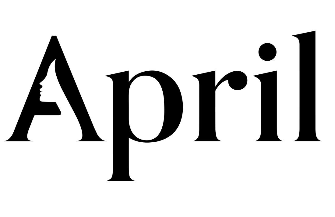 APRIL DIE CUT STICKER - BLACK