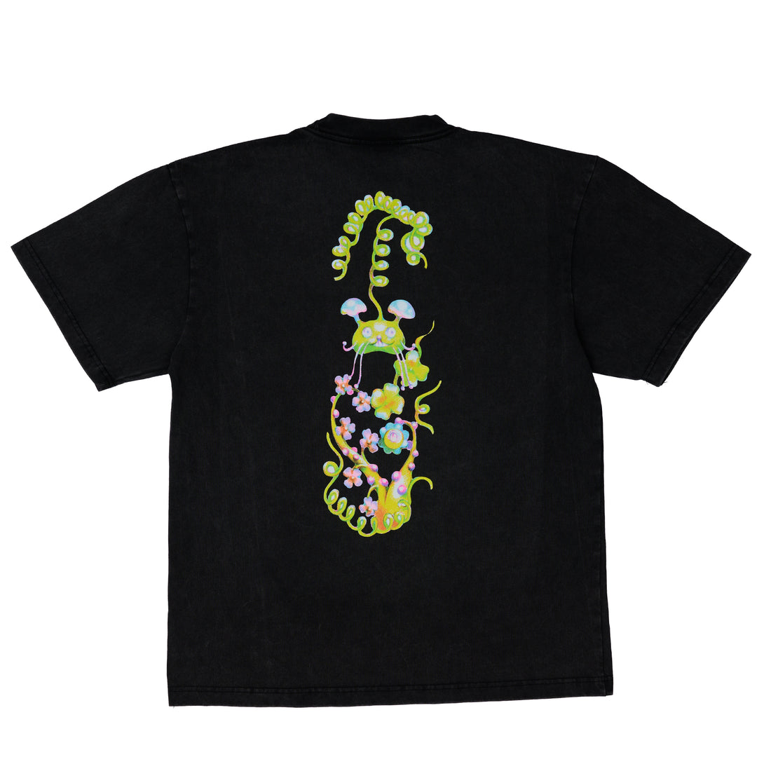 MUSHROOM BY EMA GASPAR TEE - VINTAGE BLACK