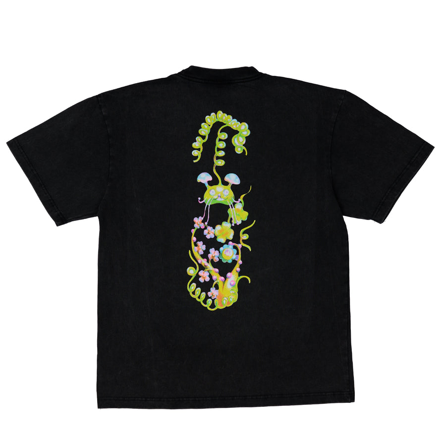 MUSHROOM BY EMA GASPAR TEE - VINTAGE BLACK