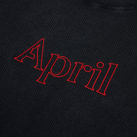 THERMAL LONGSLEEVE - BLACK - RED EMBROIDERY