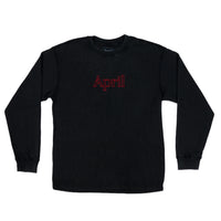 THERMAL LONGSLEEVE - BLACK - RED EMBROIDERY