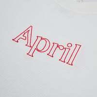 THERMAL LONGSLEEVE - WHITE - RED EMBROIDERY