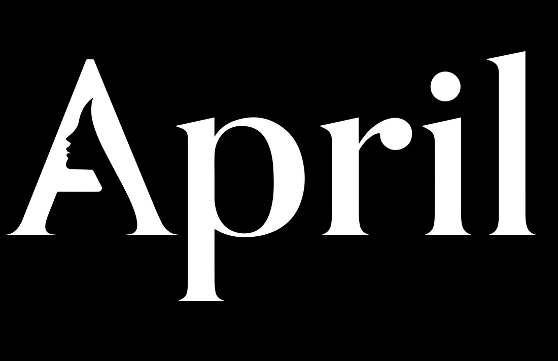APRIL DIE CUT STICKER - WHITE